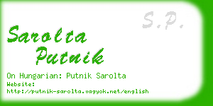 sarolta putnik business card